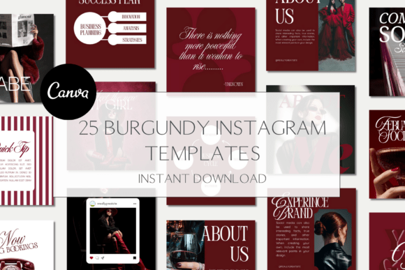 25 Burgundy Instagram Templates: Your Shortcut to a Curated Feed