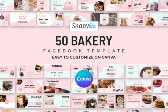 50 Bakery Facebook Post Templates for Canva