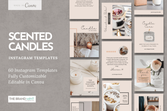 60 Scented Candle Instagram Templates for Your Brand