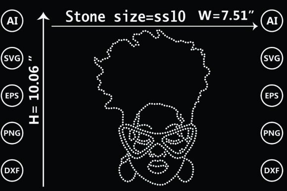 Afro Woman Rhinestone Templates Design for Creative Projects