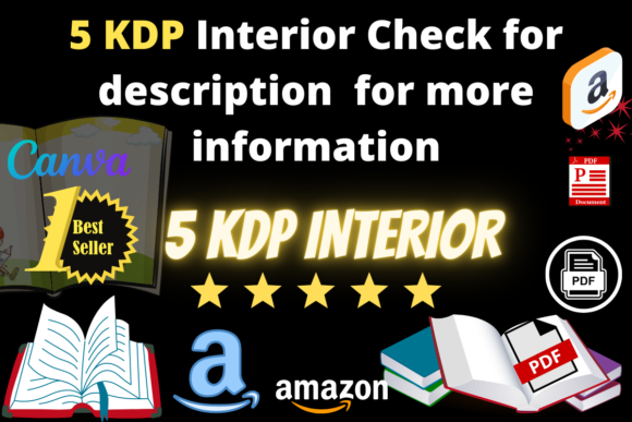 Amazon Kdp Interior Templates 5 Books: Editable Print-Ready