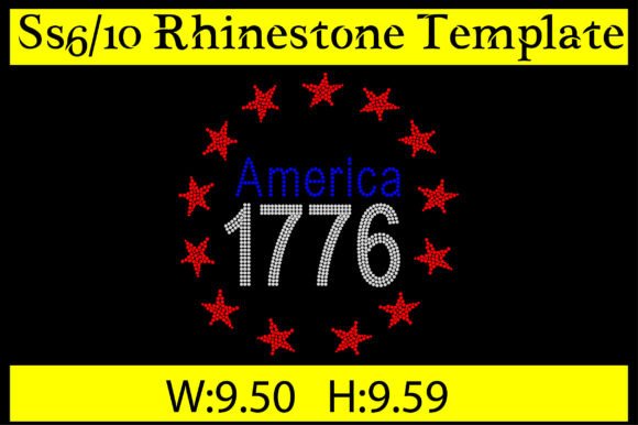 America 1776 Rhinestone Templates: Patriotic Sparkle for Your Projects