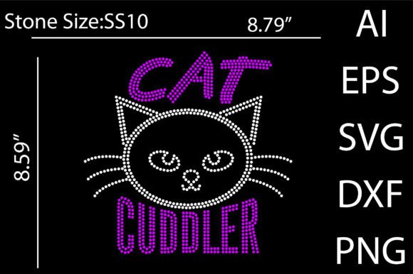 Cat Cuddler Rhinestone Templates: Crafting Cozy & Sparkling Designs