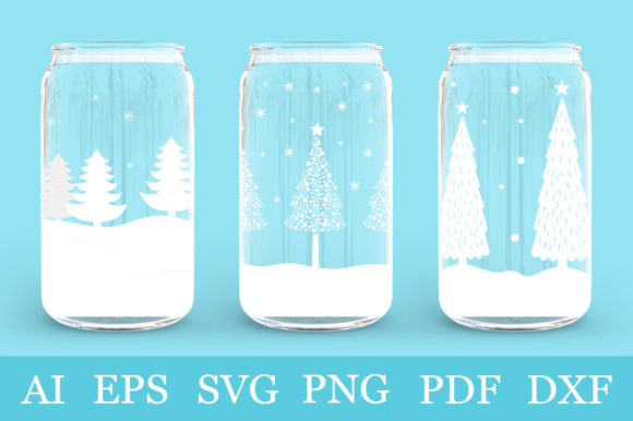 Christmas Tree Can Glass Wrap Templates: Design Guide