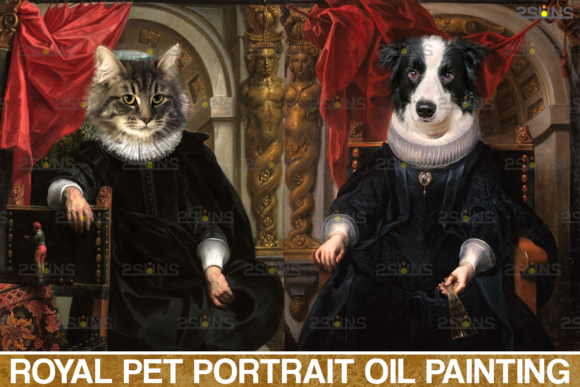 Create Regal Pet Portraits with Royal Pet Portrait Templates Vol.7