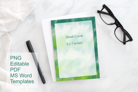 Elegant Green Watercolor Card Templates for Every Occasion