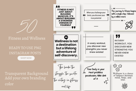 Elevate Your Feed: Fitness and Wellness Quotes Templates