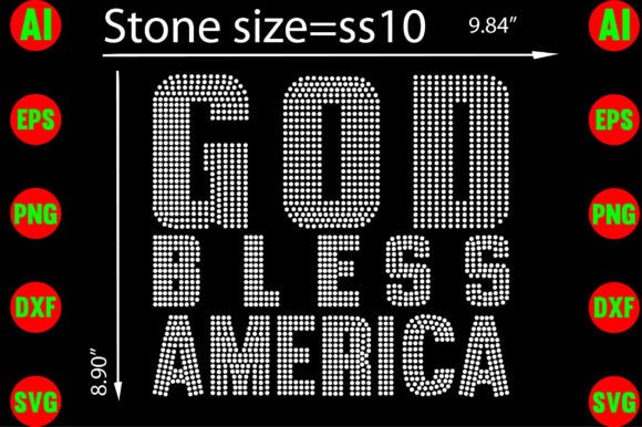 God Bless America Rhinestone Templates: A Patriotic Design Asset