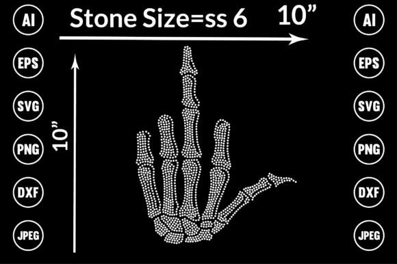 Hand ,Skull Rhinestone Templates: Edgy Style for Modern Creations