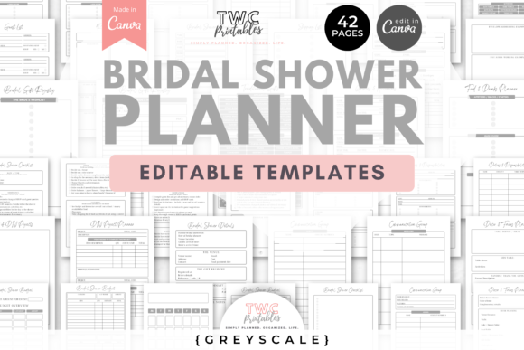 Plan the Perfect Party with Bridal Shower Planner Canva Templates 4