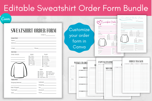 Streamline Your Apparel Business with Editable Sweatshirt Order Form Templates